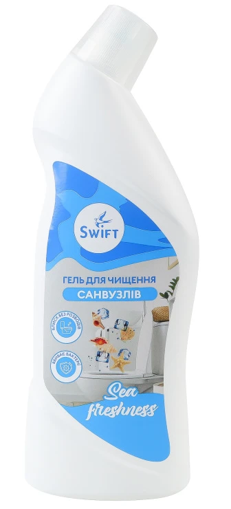 Средство для чистки унитаза SWIFT супер-гель с ароматом морской свежести, 750 мл